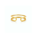 14K Gold Open Split Diamond Band