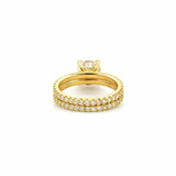 14K Gold 3.00 Carat Lab Grown Round Diamond Eternity Engagement Set