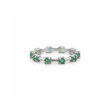 14K Gold Emerald Spaced Prong Set Eternity Ring