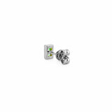 14K Gold Baguette Cut Emerald Bezel Stud Earrings