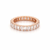 14K Gold 3.9MM Lab Grown Emerald Diamond Eternity Band