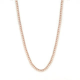 14K Gold Round Spaced Lab Grown Diamond Bezel Necklace