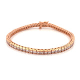14K Gold Bar Diamond Tennis Bracelet