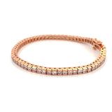 14K Gold Bar Diamond Tennis Bracelet
