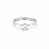 14K Gold 0.30 Carat Oval Solitaire Moissanite Ring