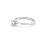14K Gold 0.30 Carat Oval Solitaire Moissanite Ring