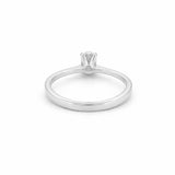 14K Gold 0.30 Carat Oval Solitaire Moissanite Ring