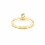 14K Gold 0.30 Carat Oval Solitaire Moissanite Ring