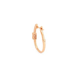14K Gold Baguette Cluster Shape Diamond Oval Huggie Earrings