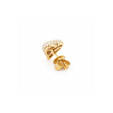 14K Gold Heart Pavé Pear Center Diamond Stud Earrings