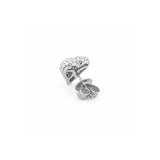 14K Gold Heart Pavé Pear Center Diamond Stud Earrings
