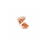 14K Gold Heart Pavé Pear Center Diamond Stud Earrings