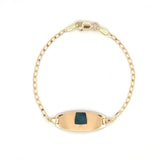 14K Gold Wide ID Baby Bracelet