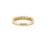 14K Gold Baguette and Duo Round Diamond Fashion Band