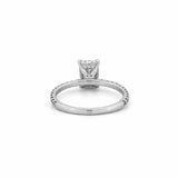 14K Gold 1.50 Carat Lab Grown Radiant Diamond Under Halo Engagement Ring