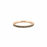 14K Gold 1.5MM Black Diamond Eternity Wedding Band