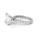 14K Gold 5.00 Carat Lab Grown Radiant Diamond U Prong Engagement Ring