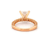 14K Gold 5.00 Carat Lab Grown Radiant Diamond U Prong Engagement Ring