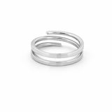 14K Gold Open Three Row Wrapped Diamond Band