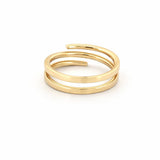 14K Gold Open Three Row Wrapped Diamond Band