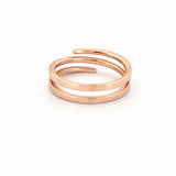 14K Gold Open Three Row Wrapped Diamond Band