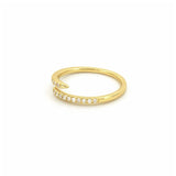 14K Gold 1.5MM Open Wrapped Diamond Band