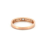14K Gold Spaced Baguette and Round Diamond Fashion Band