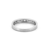 14K Gold Spaced Baguette and Round Diamond Fashion Band