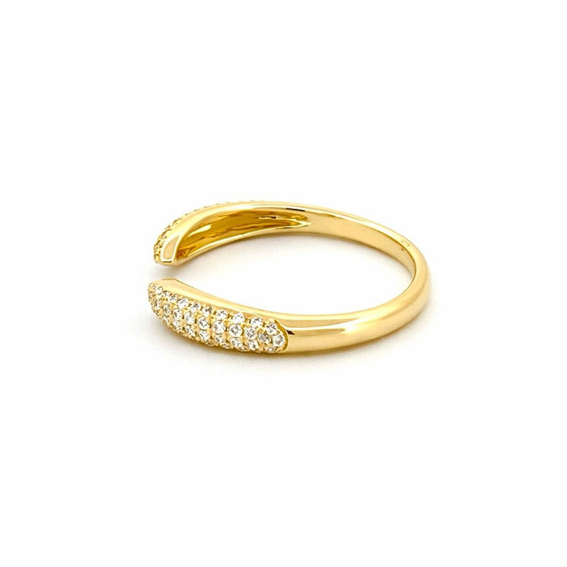14K Gold Open 3D Claw Diamond Band
