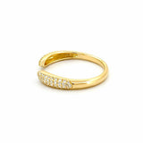 14K Gold Open 3D Claw Diamond Band