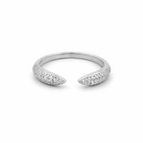 14K Gold Open 3D Claw Diamond Band