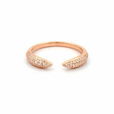 14K Gold Open 3D Claw Diamond Band