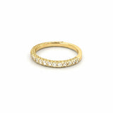 14K Gold 3D 2.5MM Diamond 3/4 Band