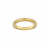 14K Gold 3D 2.5MM Diamond 3/4 Band