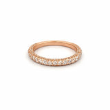 14K Gold 3D 2.5MM Diamond 3/4 Band