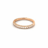14K Gold 3D 2.5MM Diamond 3/4 Band
