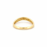 14K Gold Curved Wave Ring