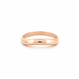 14K Gold Curved Wave Ring
