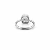 14K Gold 3.00 Carat Emerald Cut Moissanite Bezel Solitaire Engagement Ring