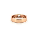 14K Gold Three Baguette Diamond Raised Bezel Band