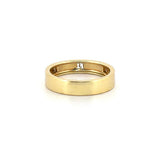 14K Gold Three Baguette Diamond Raised Bezel Band