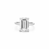 14K Gold 7.00 Carat Emerald Cut Lab Grown Diamond Solitaire Engagement Ring