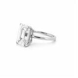14K Gold 7.00 Carat Emerald Cut Lab Grown Diamond Solitaire Engagement Ring