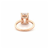 14K Gold 7.00 Carat Emerald Cut Lab Grown Diamond Solitaire Engagement Ring