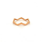 14K Gold Zig Zag Pave Diamond Band