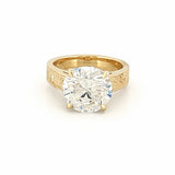 14K Gold Lab Grown Round Diamond Filligree Engagement Ring