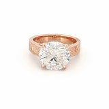 14K Gold Lab Grown Round Diamond Filligree Engagement Ring