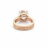 14K Gold Lab Grown Round Diamond Filligree Engagement Ring