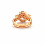 14K Gold Three Stone 3.00 Carat Lab Grown Oval Engagement Set