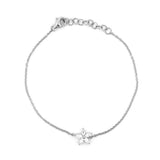 14K Gold Diamond Marquise Flower Bracelet